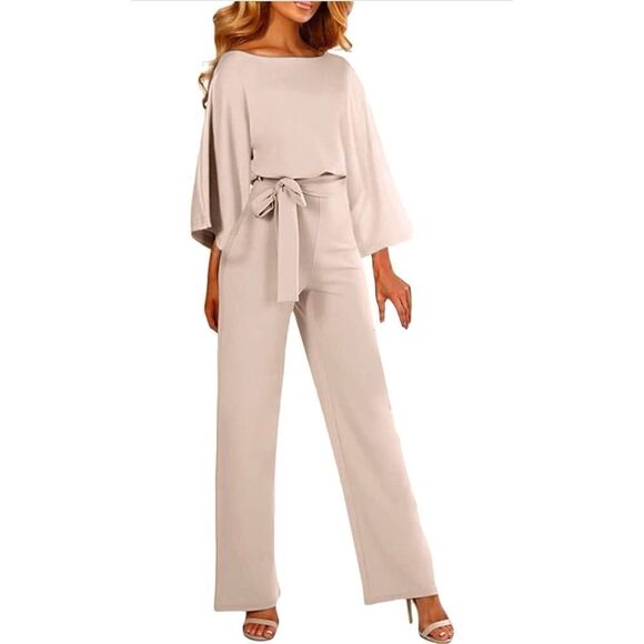 aedvoouer Pants - Aedvoouer Jumpsuit Overalls Plus Size Wide Leg Loose Linen Bib Pants 18/20